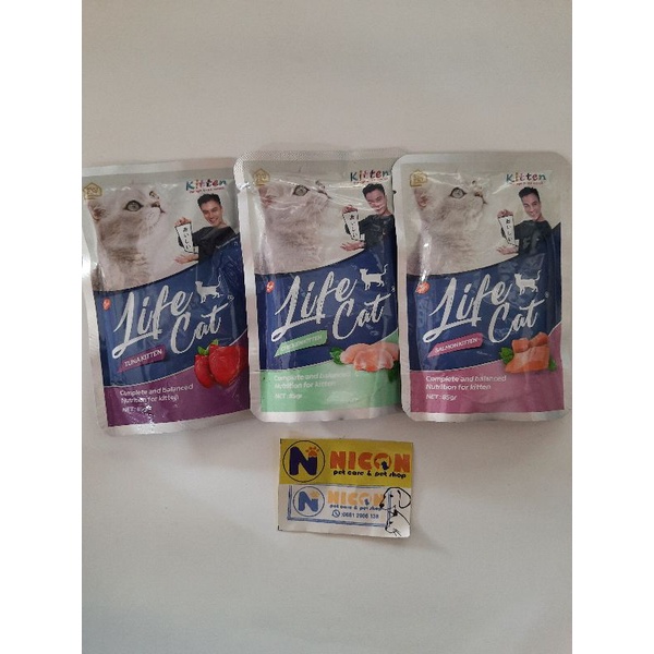 NICON PET . Life Cat Wet Food . Cat Food . Makanan Kucing Pouch . Wet Food