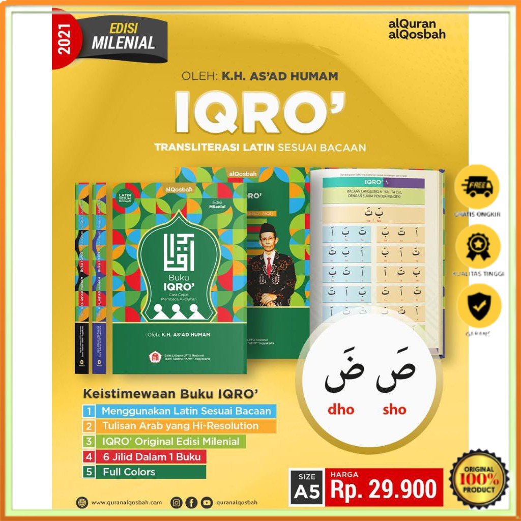 READY Iqro' Milenial disertai latin (al Qosbah)