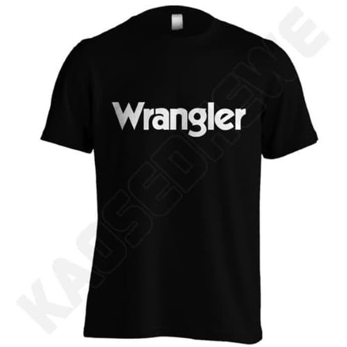 KAOS WRANGLER - LOGO - WF02 - HITAM UKURAN S-XXL
