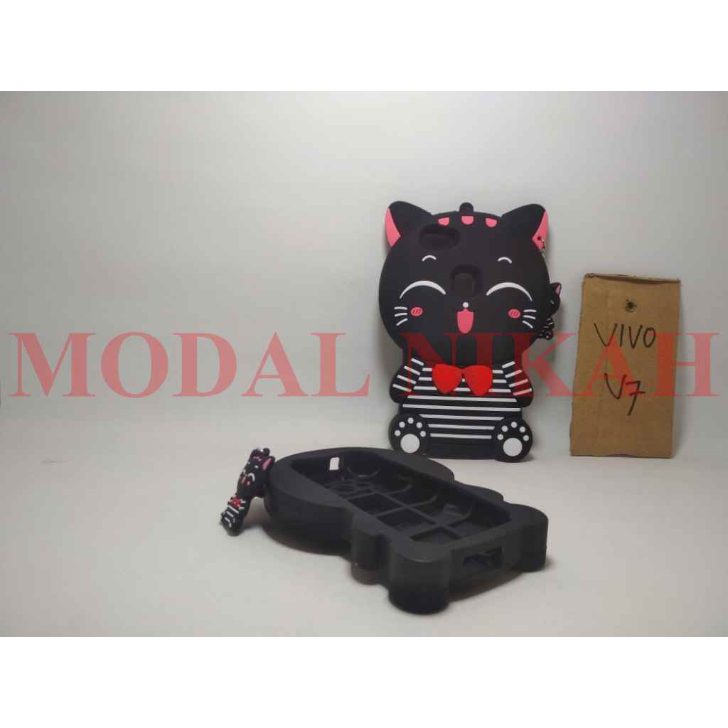 Case 4D Mimi Cat Vivo V7 /Karakter/Silikon/3D/Boneka