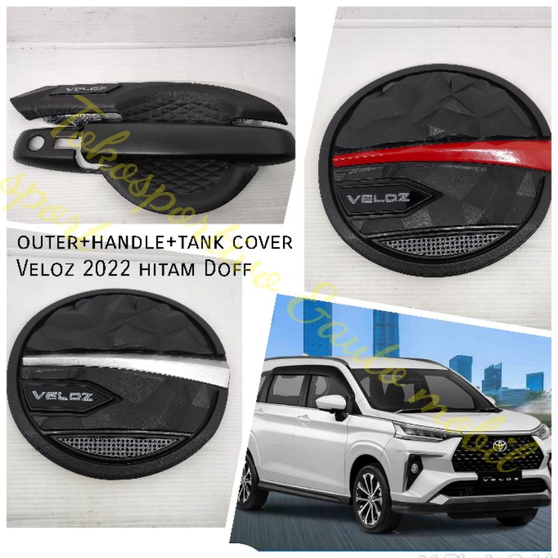 Door handle Outer mangkok tank cover Toyota New Veloz 2022 hitam doff new model