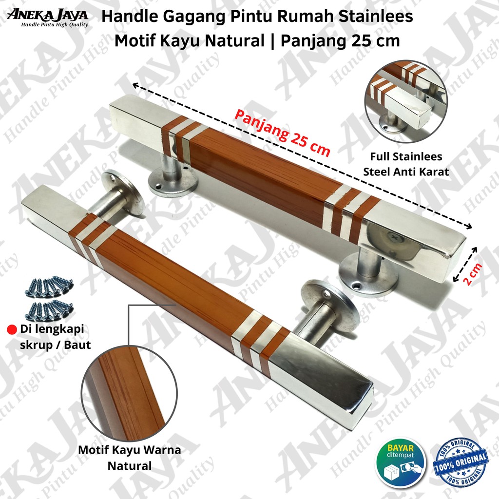 4 Gagang pintu rumah Panjang 25 cm / Handle pintu rumah / Tarikan pintu Rumah Pegangan pintu rumah