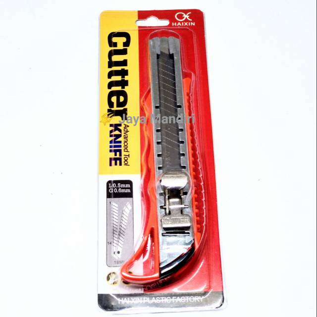 

Cutter/ Kater/ Pisau Cutter HAIXIN ( Pencetan BESI )