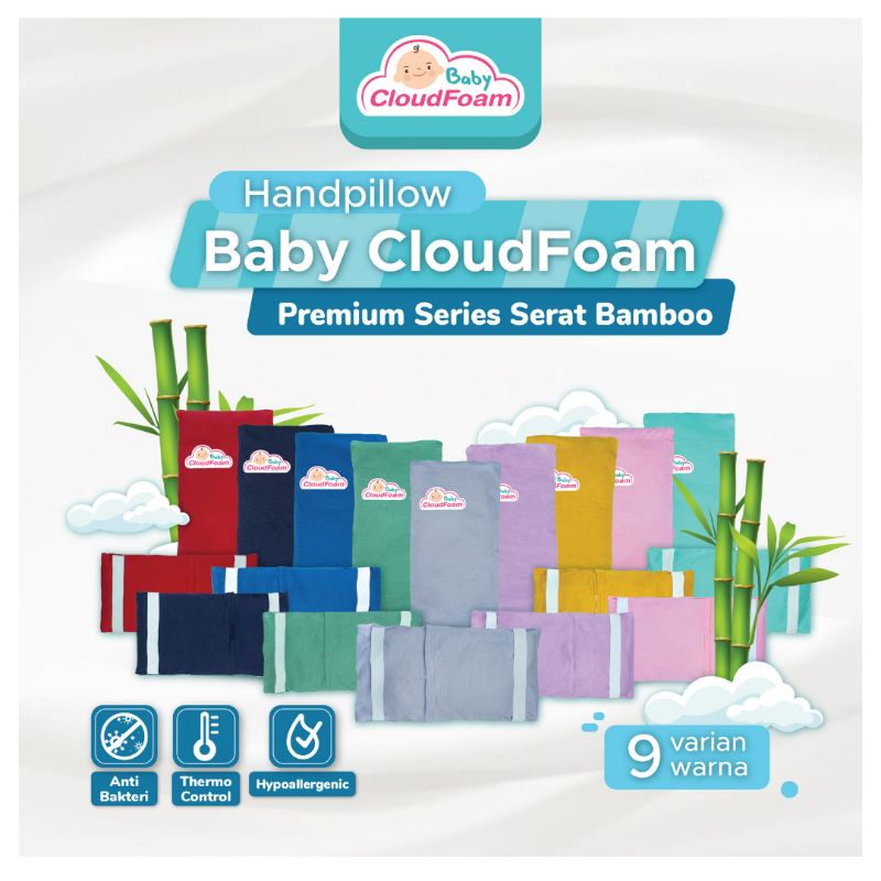 Baby Cloudfoam Handpillow Bantal Anti Peyang Bayi Sarung Cotton Bamboo