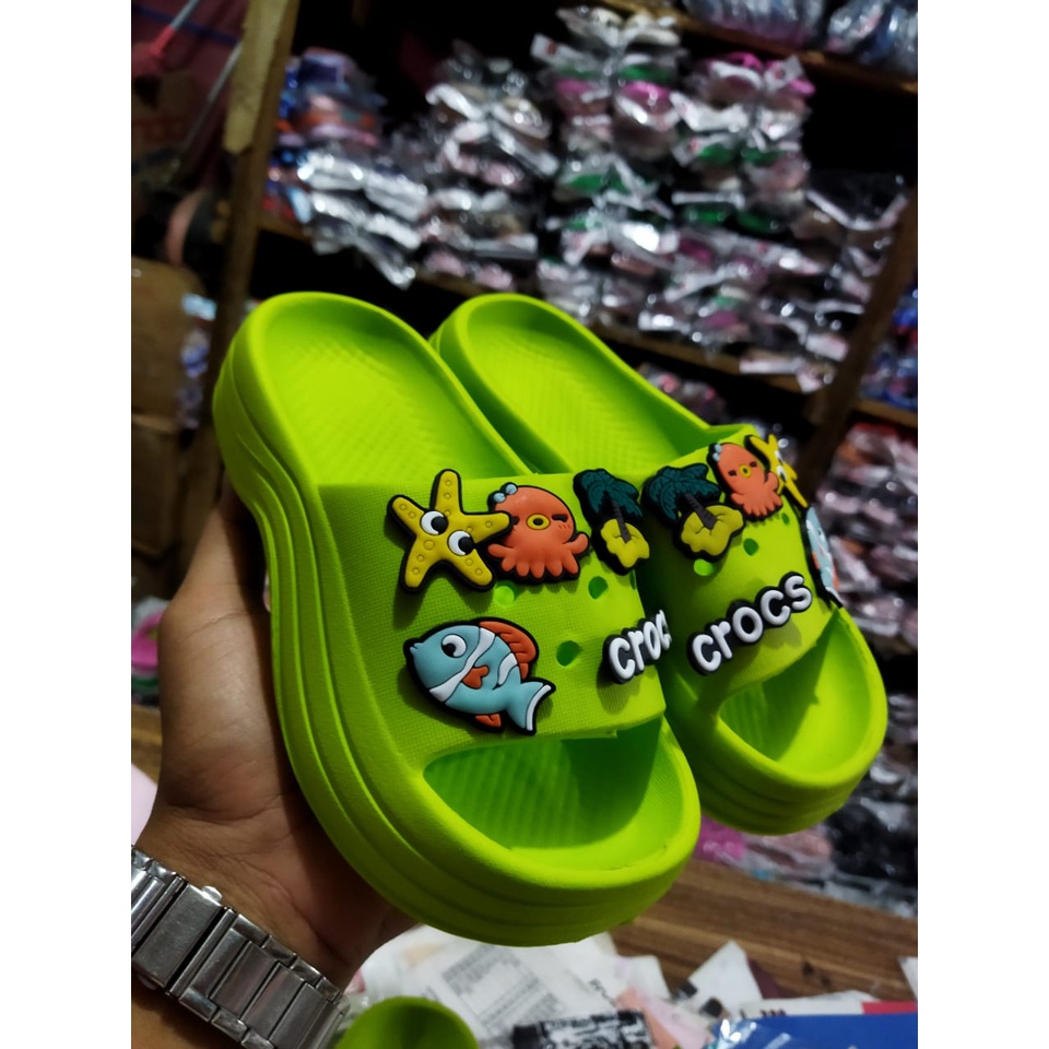 SANDAL ANAK  FUJI JIBBITZ VIRAL EVA SENDAL SLOP ANAK PEREMPUAN 7806+29(30-35)SANDAL ANAK LANCOME TERLARISS/sandal anak terlaris 2022/sandal viral/sandal import