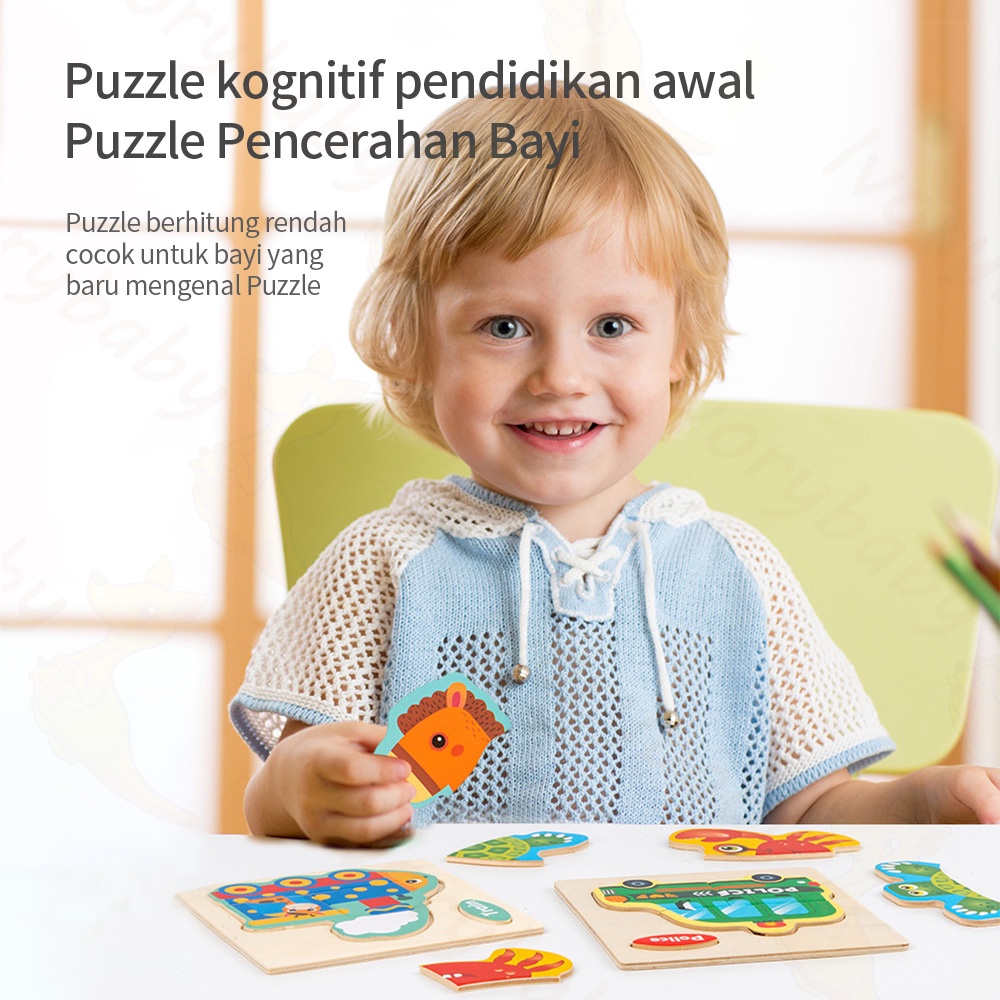 Ivorybaby  Puzzle kayu mainan edukasi anak jigsaw puzzle wooden toys