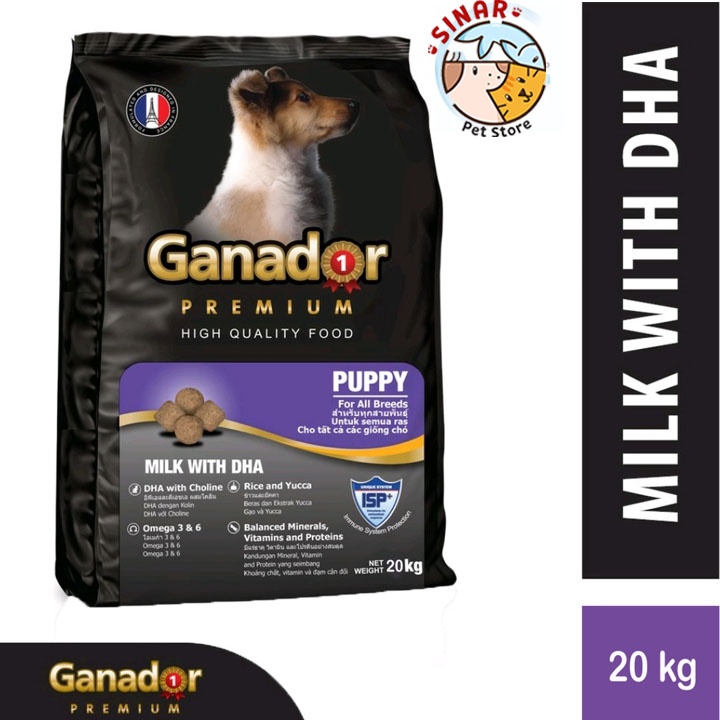 Jual Ganador Puppy 20KG Milk with DHA Makanan Anak Anjing Premium Dog