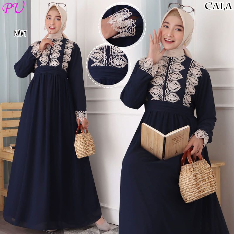 CALA Gamis pesta muslimah babydoll gaun walimatul wisuda akad