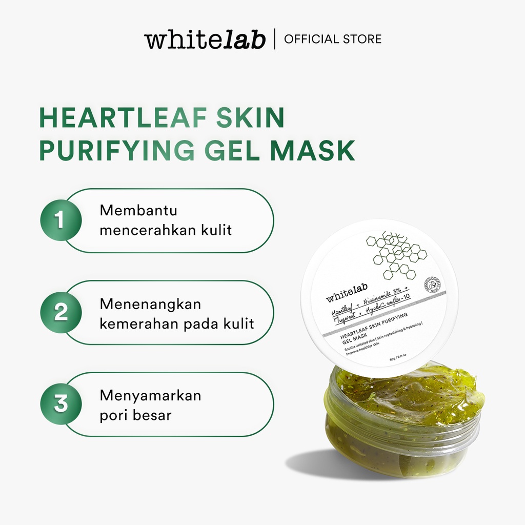 WHITELAB HEARTLEAF SKIN PURIFYING GEL MASK 60GR