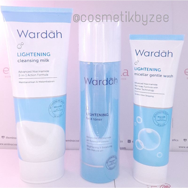 Wardah Lightening Paket Lengkap | Paket Skincare Wardah Lightening | Wardah Lightening Series | ORIGINAL | BPOM-PAKET E 3 ITEM