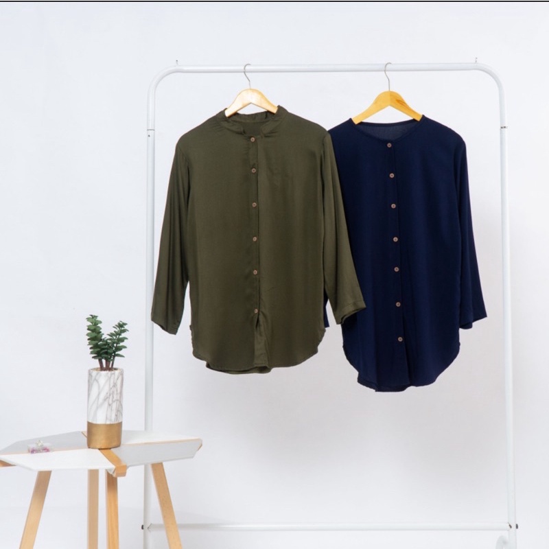 Tunik full kancing depan Rayon Super BY ALNOVCOLLECTION