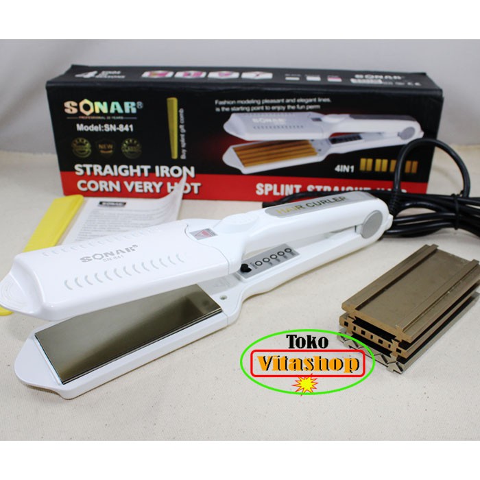 Sonar SN-841 Catokan Rambut Profesional 4 in 1 Catok Plat Lebar