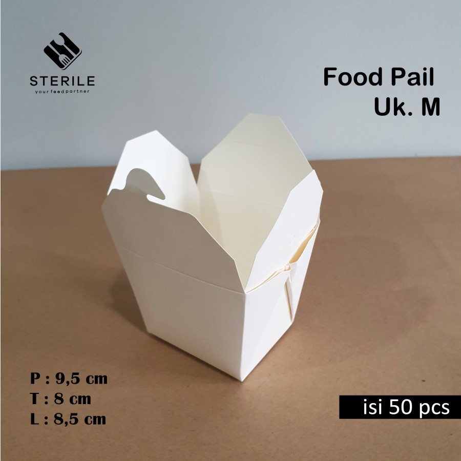 Food pail M isi 50 pcs / rice box ukuran M /foodpail ukuran M Termurah