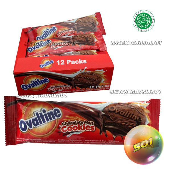 Jual Biskuit Ovaltine Chocolate Malt Cookies Box 12 packs | Shopee ...