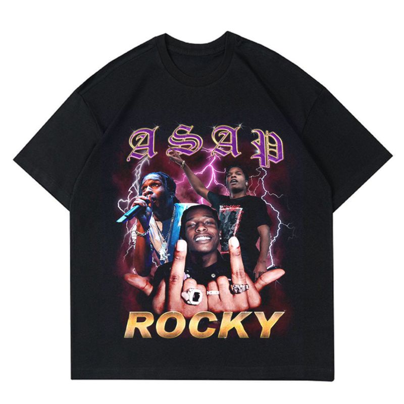 KAOS RAPPER ASAP ROCKY | BAJU ASAP ROCKY RAPPER | T-SHIRT OVERSIZE PRIA
