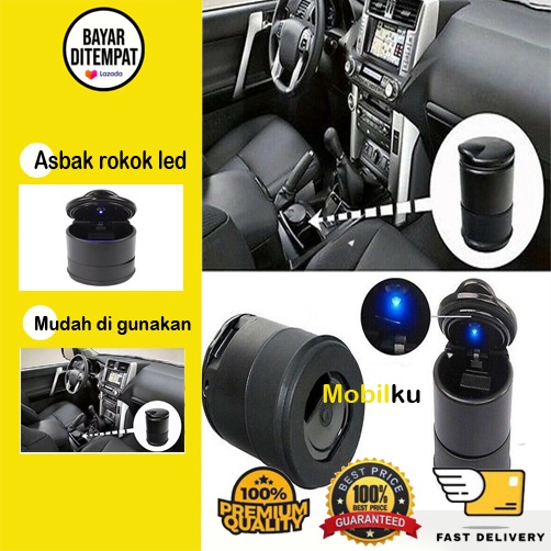 [BISA COD] Asbak Roko Mobil Mewah Portable Asbak Rokok LED Unik Model Tabung Untuk mobil