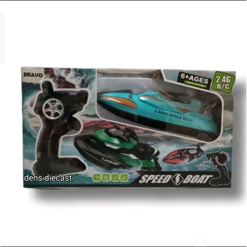 Mainan rc jet ski 2, 4ghz super cepat