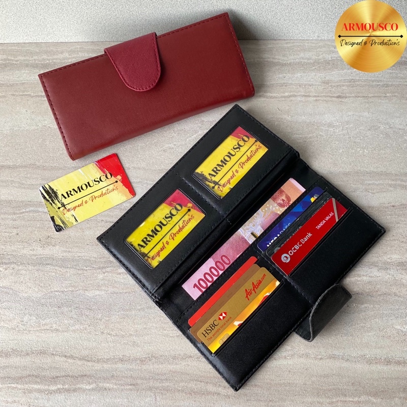 DOMPET PANJANG WANITA ARMOUS / DOMPET LIPAT FASHION WANITA / DOMPET KARTU DAN UANG WANITA ELEGAN TRENDY TERBARU