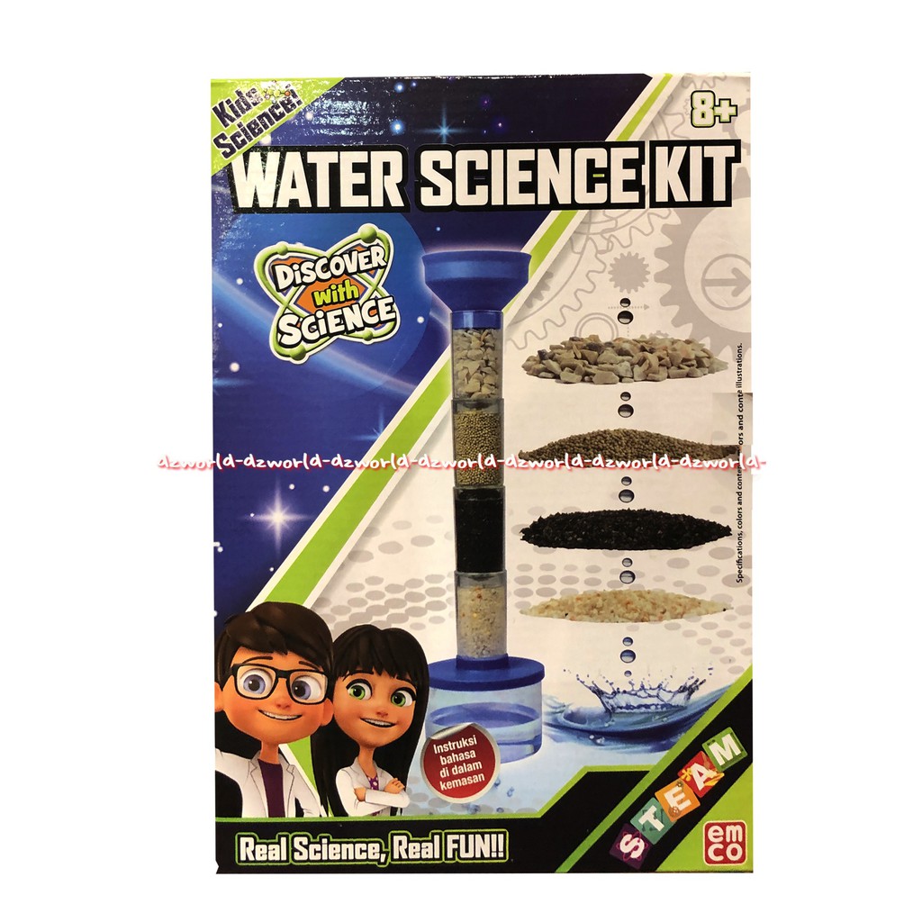 Emco Kids Science Water Science Kit Mainan Science Anak Membuat Saringan Air Talang Air Minum Emko