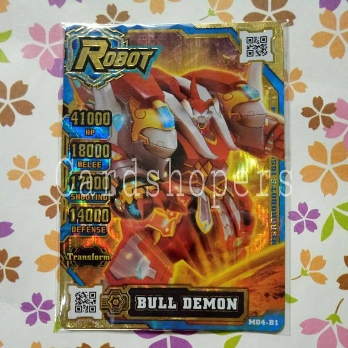 hero of robots gold bull demon versi 4. card ready. will send. new update stok