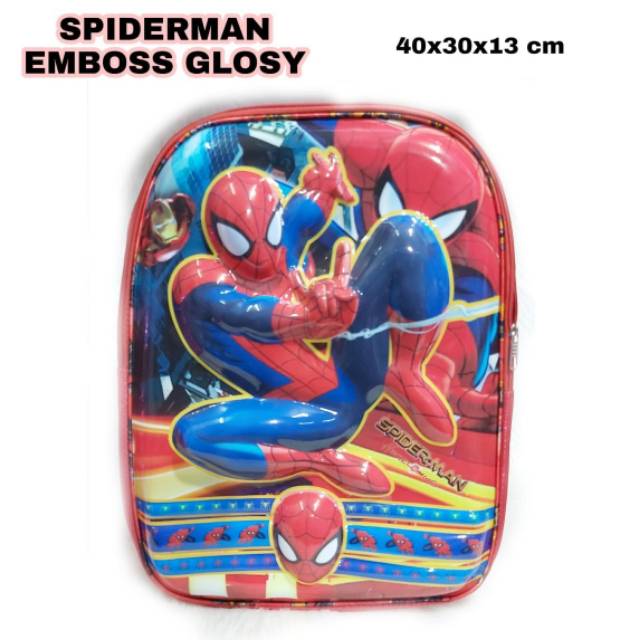 Tas spiderman 3D embos karakter timbul