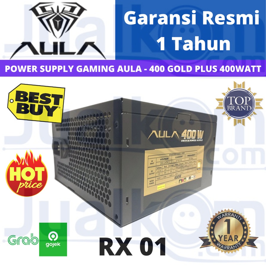 POWER SUPPLY GAMING AULA 400 GOLD PLUS 400 WATT