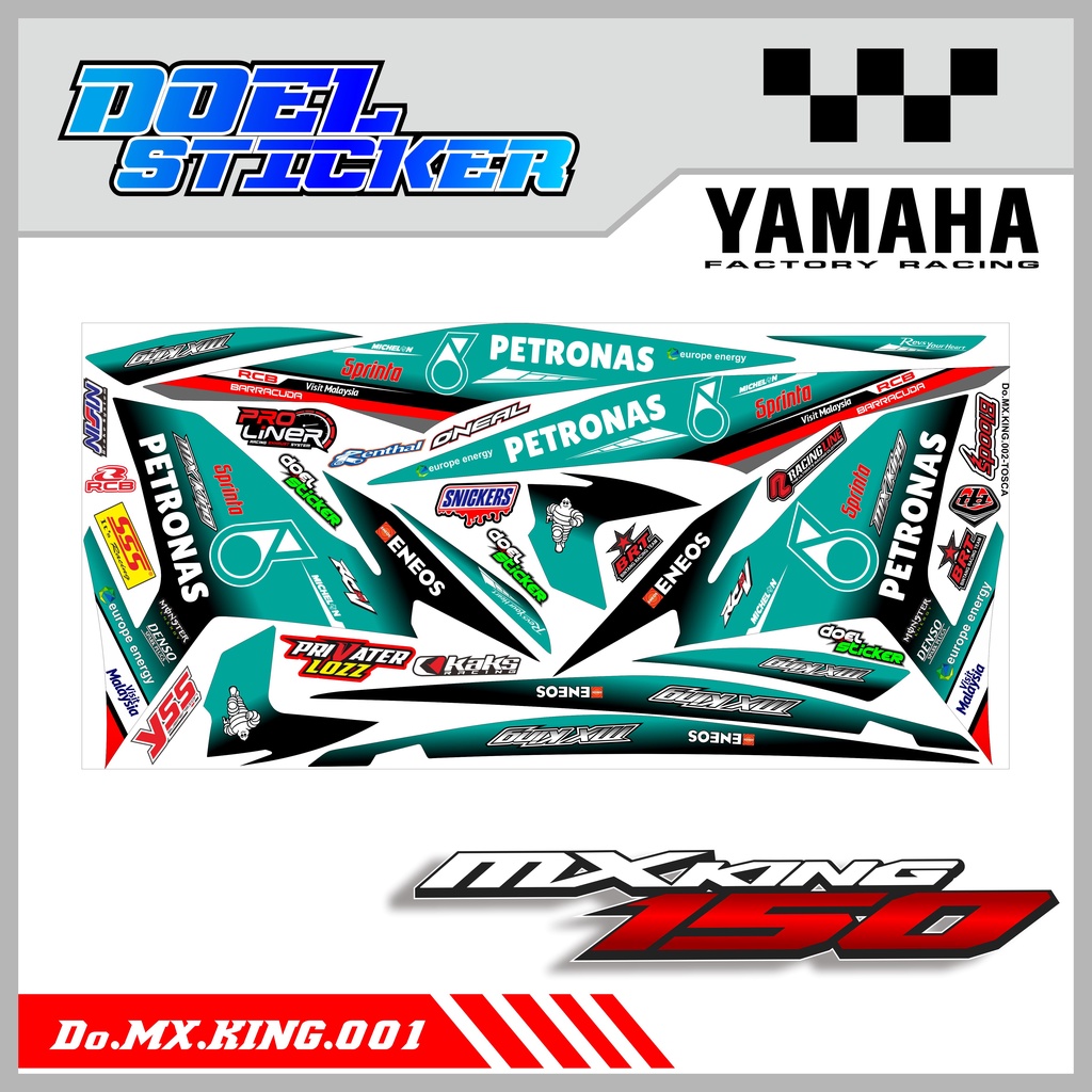 STIKER STRIPING LIST VARIASI MX KING 150 SEMI FULL - STIKER MOTOR MX KING MOTIF PETRONAS 001