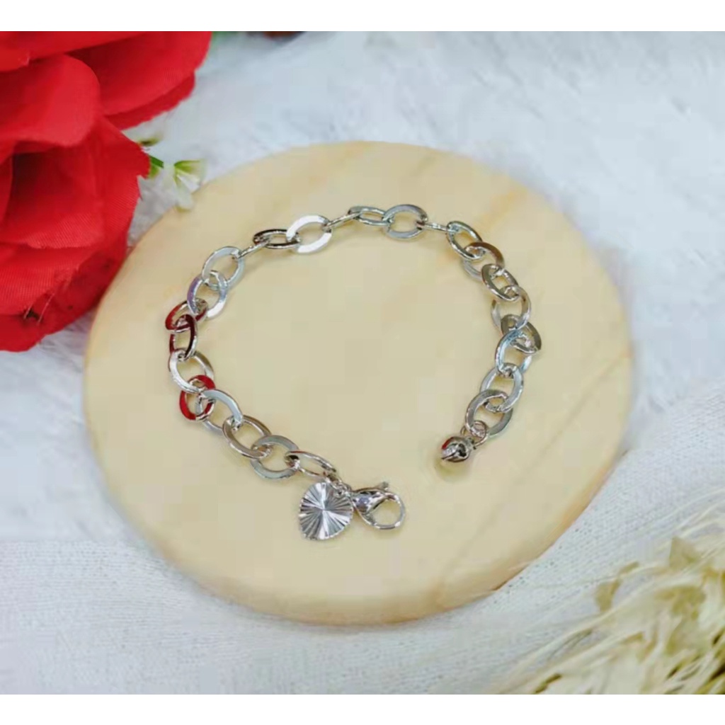 Gelang Xuping Rantai Polos Lapis Emas Perhiasan Fashion L60