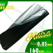 Plastik Mulsa Hitam Perak Lebar 160cm tebal 0.03mm