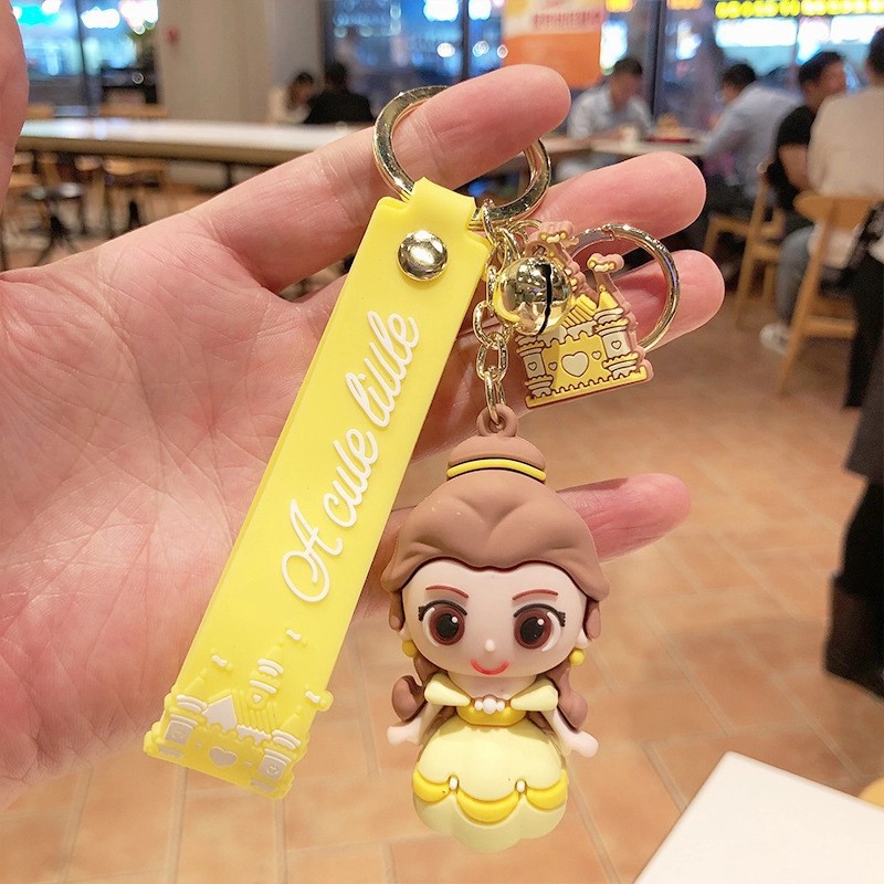 Gantungan Kunci Princess Disney Rubber Key Chain kado Anak Disneyland