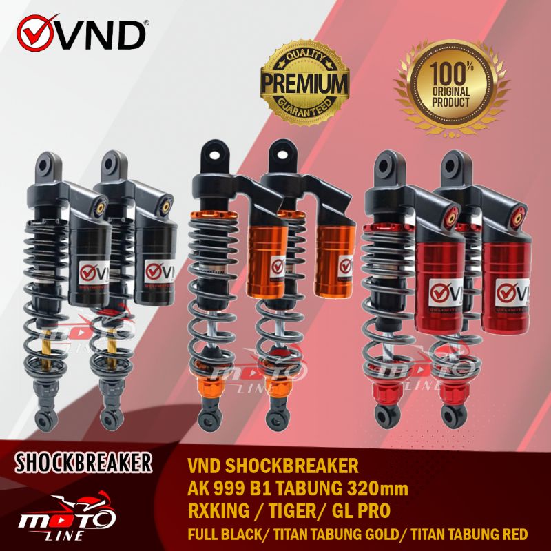 Shock VND Ak 999 B1 320mm Shockbreaker Tabung Atas RX king/Tiger/GL pro