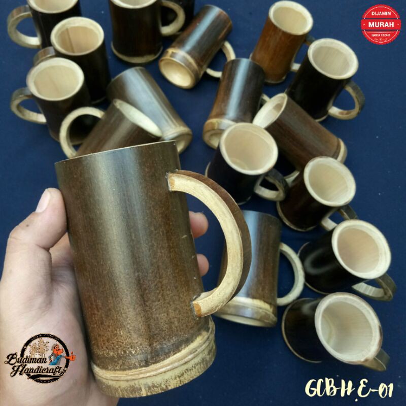 Cangkir Bambu Hitam Type Gcbh.e-01