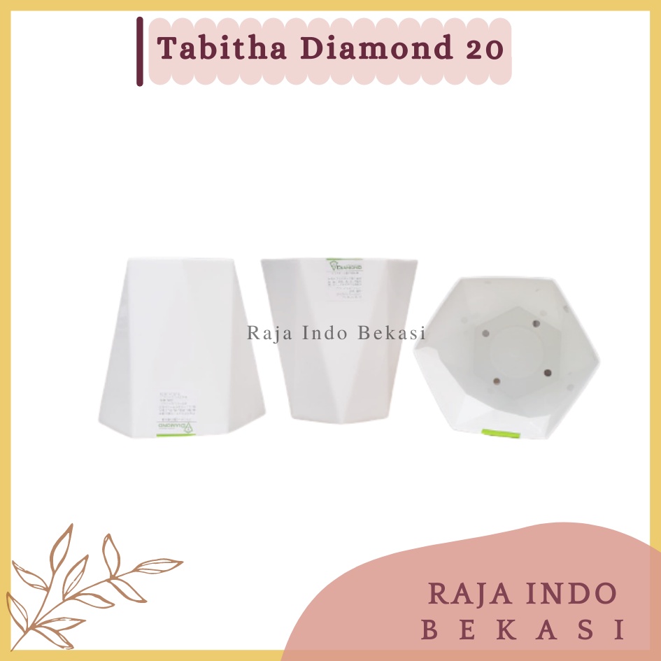 Pot Tabitha Diamond 20 Putih