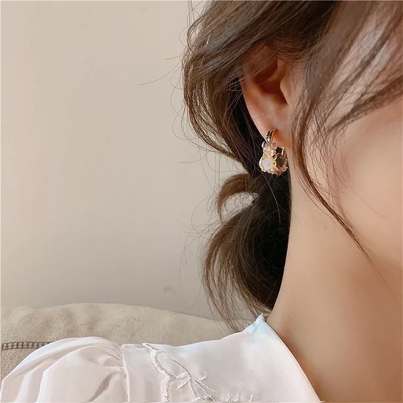 Ark.co - Aether earrings anting hoop kristal permata fashion