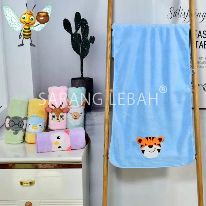 Handuk Bayi Animal Zoo microfiber Handuk Anak Animal Zoo microfiber premium quality