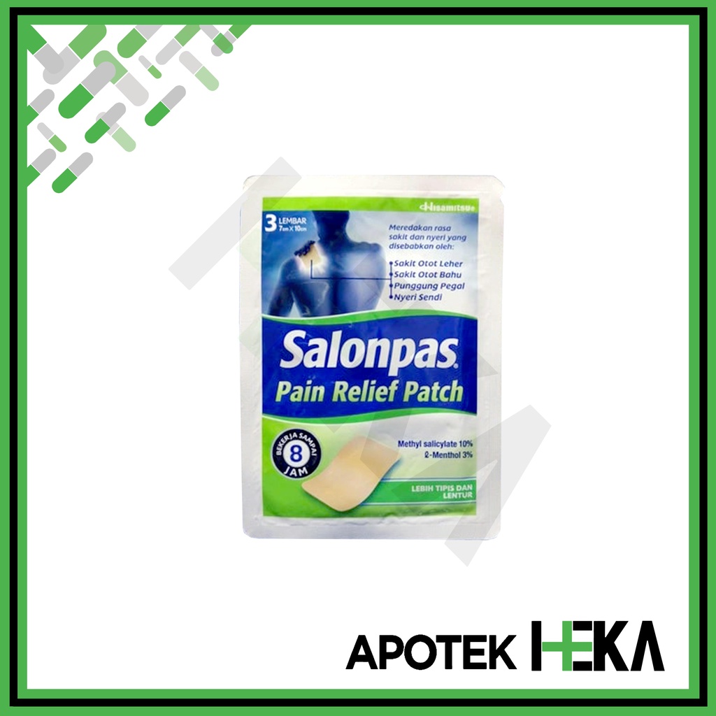 Salonpas Pain Relief Patch 7cmx10cm Sachet isi 3 Lembar (SEMARANG)