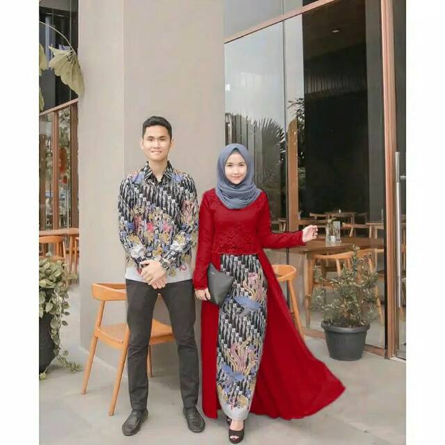 Maura couple - Shopashoop solo batik couple kebaya modern gamis brukat