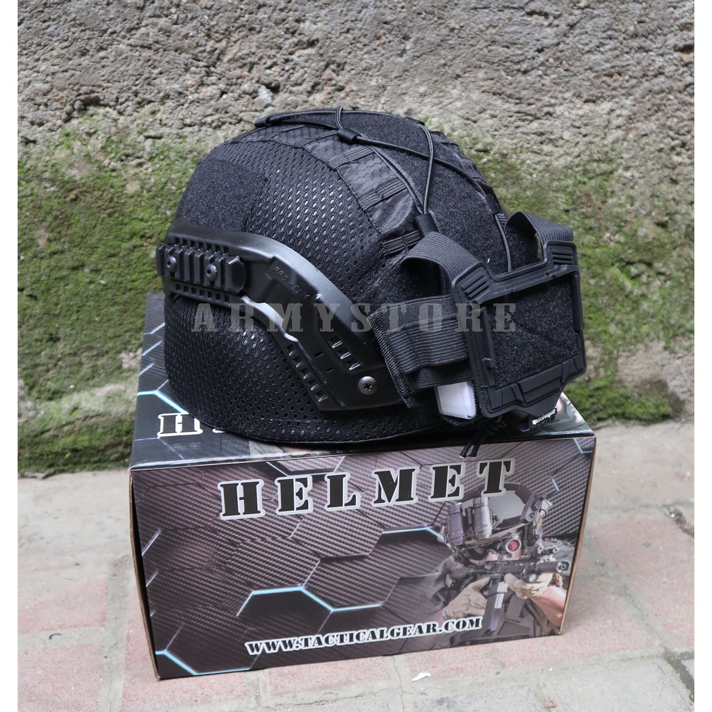 BP helm tactical mich 2000 hitam full cover