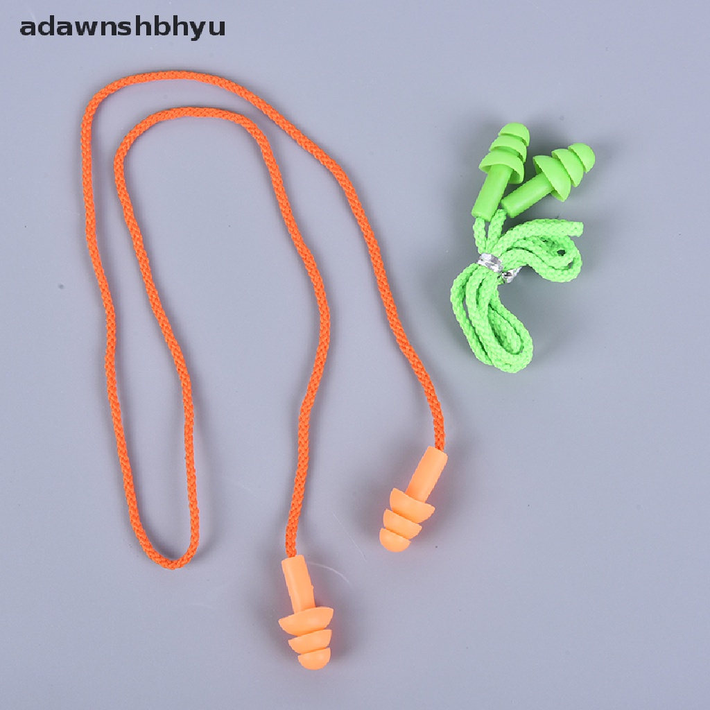 [adawnshbhyu] Penyumbat Telinga Silikon Penyumbat Telinga Tidur Pengecil Kebisingan Penyumbat Telinga Renang Dengan Tali