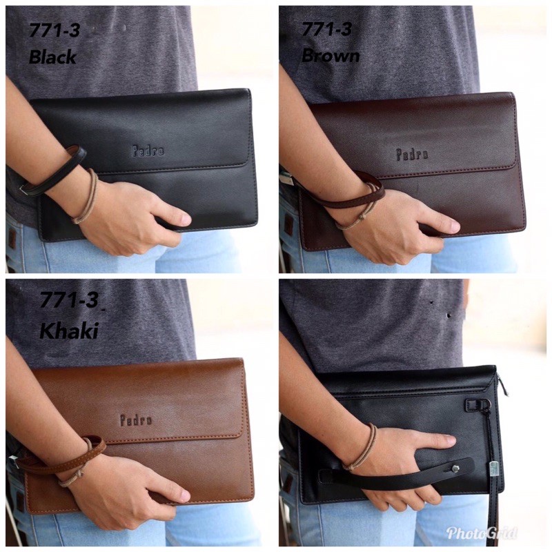 handbag pedro pria 771-3 tas tangan pria dan wanita clutch batam import