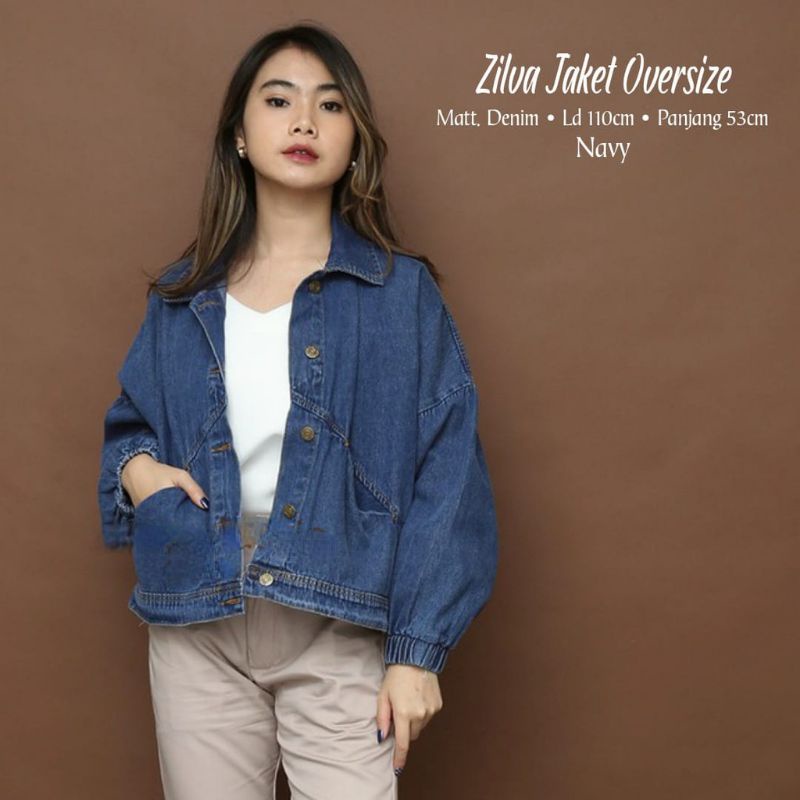 Jaket Crop Jeans Back Button Korean Style Biondy Cindy Melia Ji Hyun Olivia Zilva