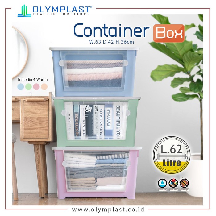 Storager Box Kotak Penyimpanan 62 Liter Premium OBC - Olymplast