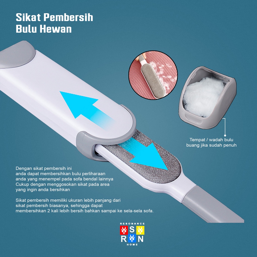 Sikat Pembersih Bulu Ukuran Besar / Pet Hair Remover Resonance Home