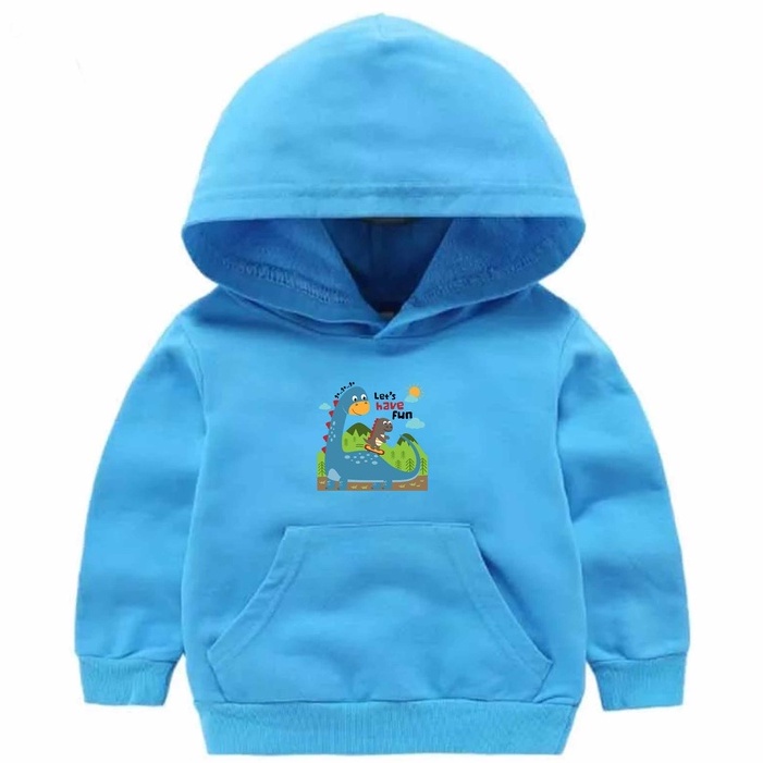 Hoodie Fun Dino Anak Fleece Pakaian Anak