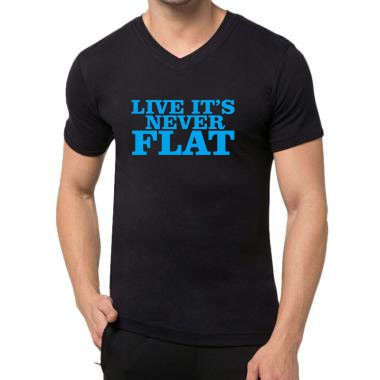 KAOS PRIA life its never flat / KAOS PRIA VNECK/ KAOS PRIA