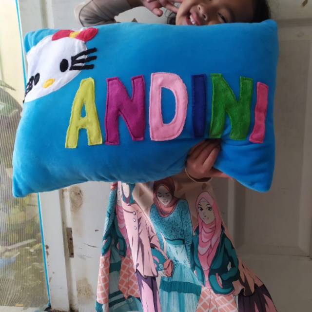 Bantal nama karakter,bantal kado anak