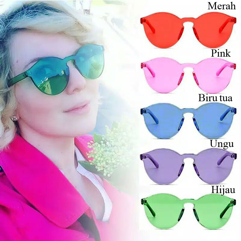 Kacamata best seller jelly transparant fashion wanita atau pria 338