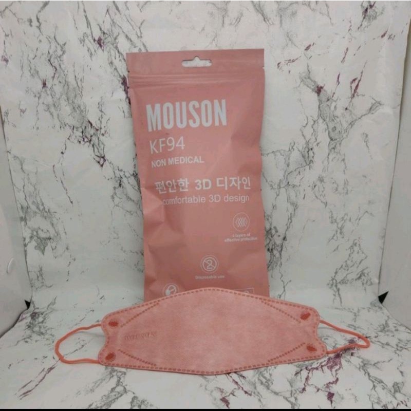 MASKER KF94 MOUSON WARNA  4PLY ISI 10 LEMBAR