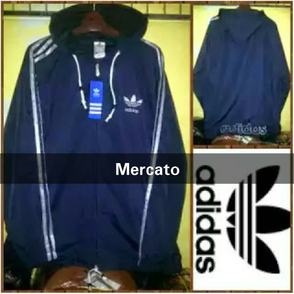 JAKET SPORT ADIDAS PARASUT RUNNING JAKET ADIDAS NAVY