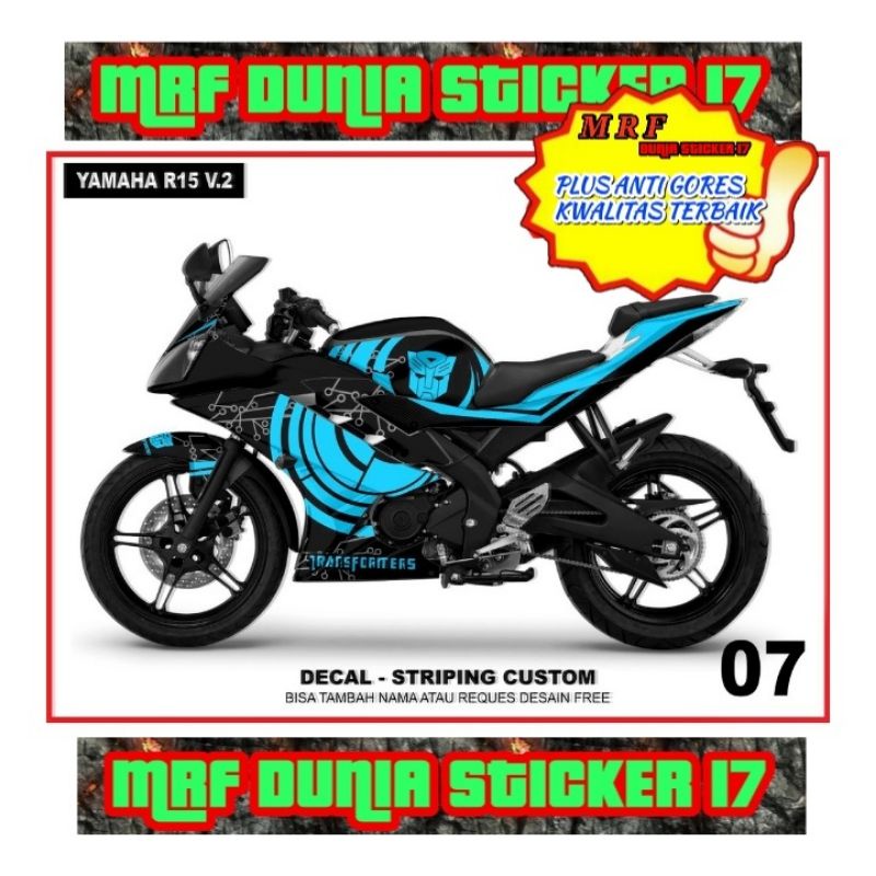 Decal Stiker Motor Yamaha R15 V2 Full Body Modifikasi 07
